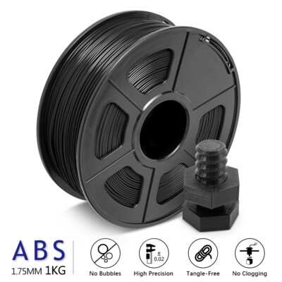 JAYO 1KG ABS Schwarz 1,75mm Filament 3D Drucker Hohe Dichte Abnutzungswiderstand