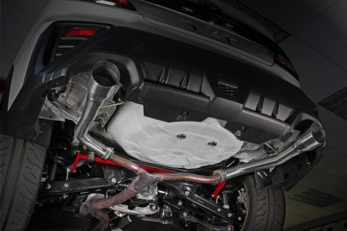 Perrin Axle Back Exhaust for 2022-2023 Subaru WRX, Dual Single Tip 304SS - Picture 7 of 11