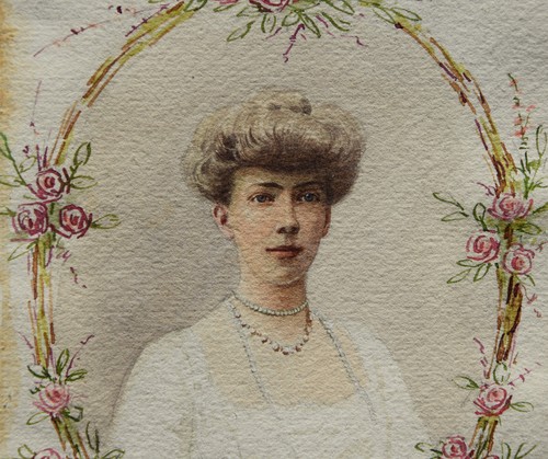 Sconosciuto/acquerello 1915 ritratto Elisabetta regina del Belgio Possenhofen - Foto 11 di 24
