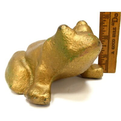 Vintage/Antique CAST IRON BULL FROG DOOR STOP 5 Pound PAPERWEIGHT