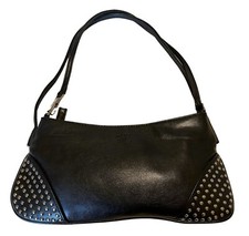 XOXO Black Crossbody Purse W/Brushed Nickel Studs On Both Bottom Corners
