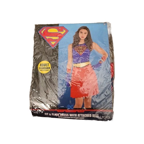 DC Comics Super Girl Adult Standard Fit & Flare Womans Halloween Costume