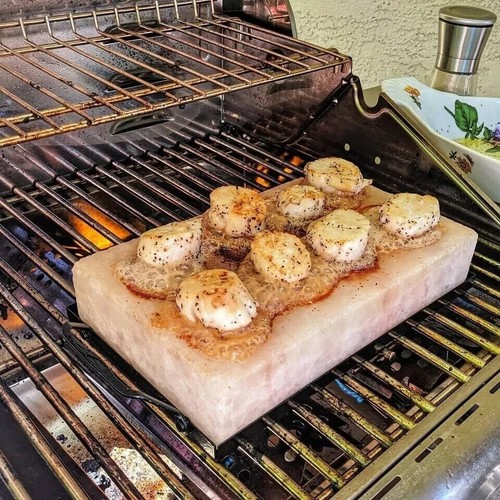 8x8x1 Artisan Himalayan Pink Salt Grilling Plate Cooking Gourmet Flavor Infusion - Picture 6 of 6