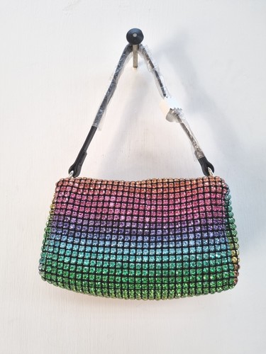 Free People Prism Clutch Bag, Pochette Rainbow Crystal Sparkle Rhinestones - Picture 4 of 7