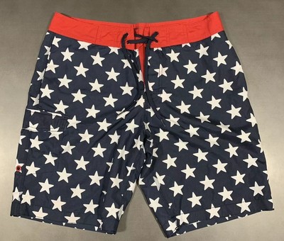 patriotic mens swim trunks