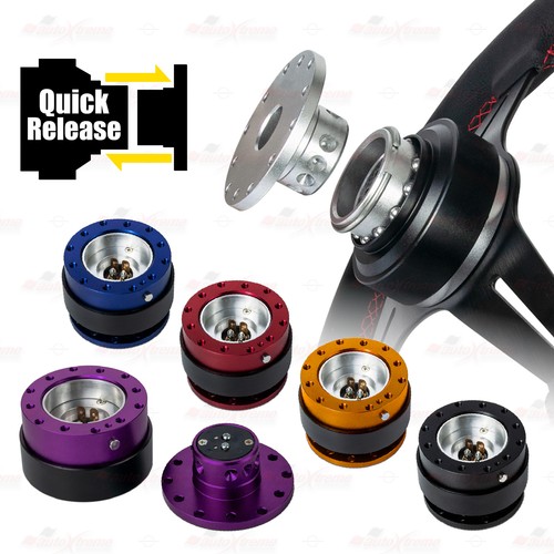 Polished 6 Hole Standard Racing Car Steering Wheel Hub Adapter Push-Pin Boss Kit - Picture 7 of 13