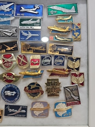 Vintage Badge Pin Aviation Planes Aircraft USSR , Lot/set 87 pcs - Picture 17 of 24