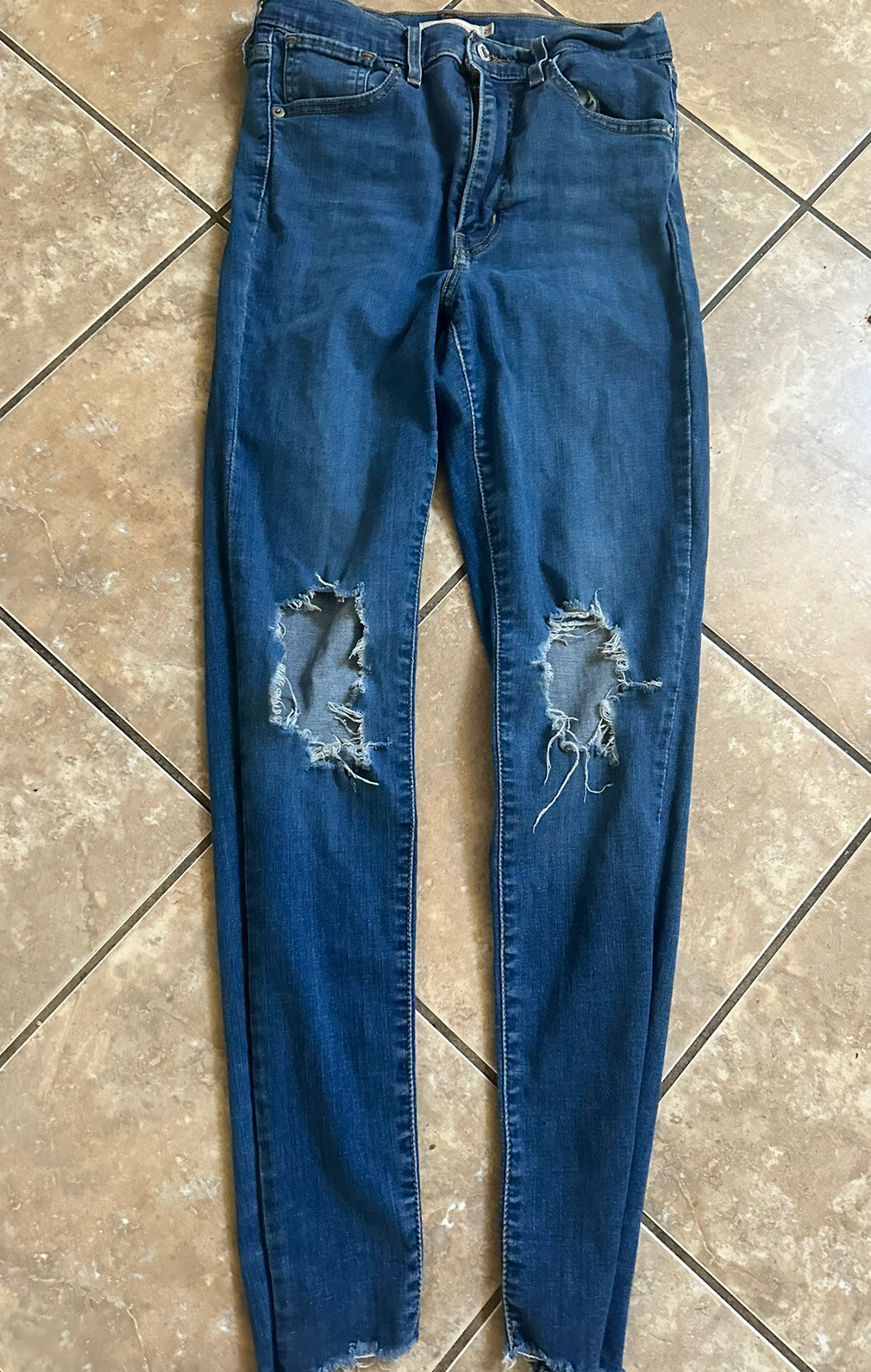 Levi Strauss 29 Mile High Super Skinny Jeans Dist… - image 1