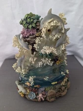 Dolphin Tabletop Waterfall Fountain/Musical