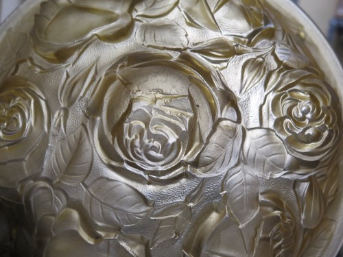 LAMPADARIO ART NOUVEAU IN VETRO E FERRO BATTUTO STILE FLOREALE ANTICO LN26 - Foto 8 di 9