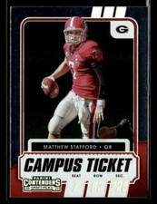 Matthew Stafford 2021 Panini Contenders Draft Picks #9 Campus Ticket Georgia