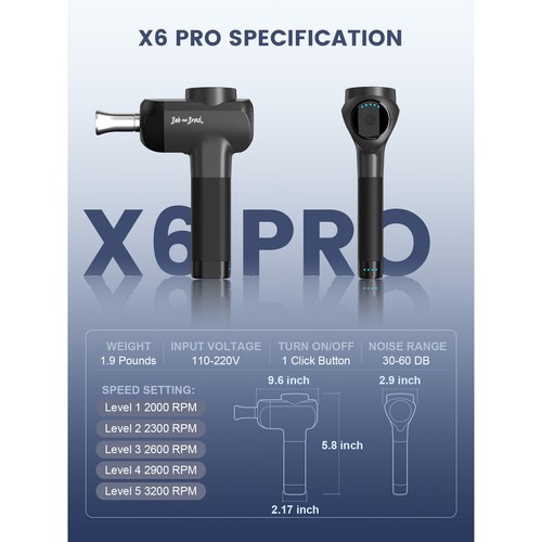 BOB AND BRAD Charging Cable Attachment for X6 Pro Massage Gun Upgraded Accessory - Picture 3 of 5