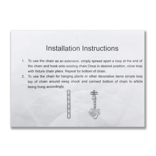 2 Packs Of 3 Feet Pendant Light Fixture Chain For Hanging Up Maximum Weight Of 5 - Picture 3 of 6