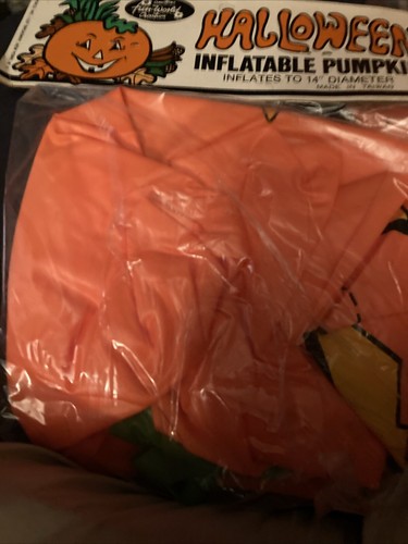 VTG Fun World Inflatable Halloween Pumpkin 14” D-Jack-o-lantern Blow Up Toy - Picture 5 of 9