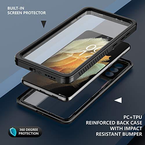 for Samsung Galaxy S21 Waterproof Case with Built-in Screen Protector Black - Bild 2 von 7