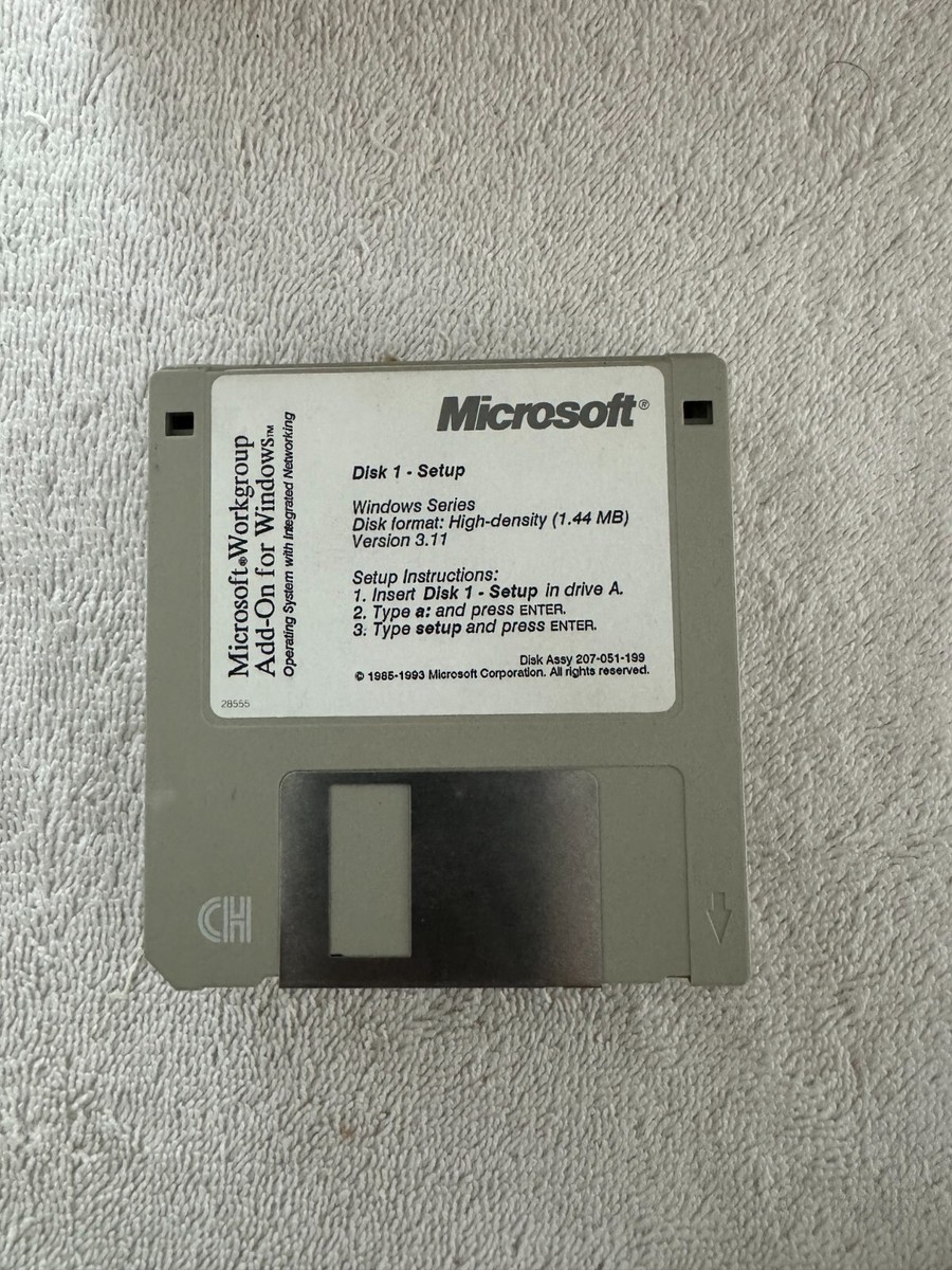 Microsoft Workgroup Add-On for Windows - 8 Floppy Disk Set