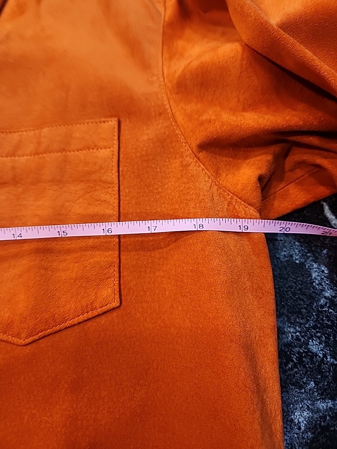 MLC Orange Leather Jacket Button Down - image 14