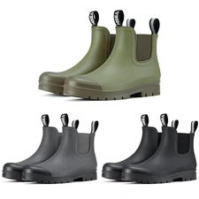 HISEA Women Waterproof Rain Boots Fashion Chelsea Boot Gardening Working Booties