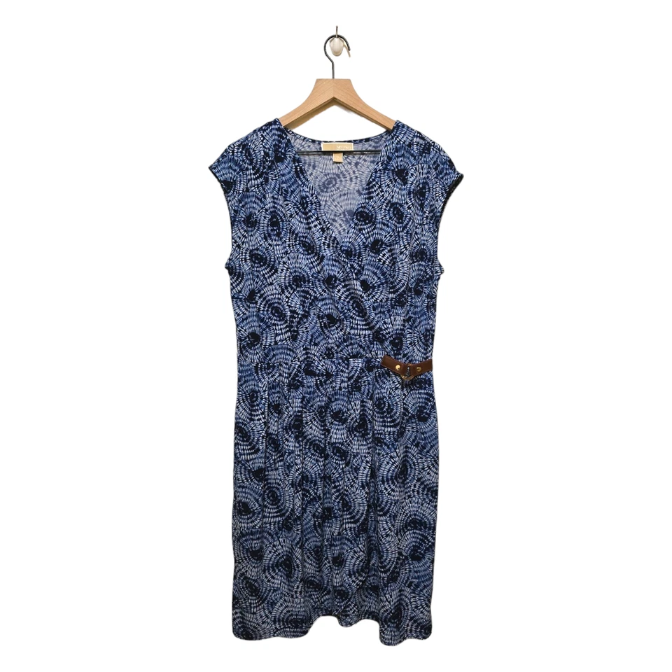 Michael Kors Parasol Print Faux Wrap Dress Sz XL - Image 2 of 4