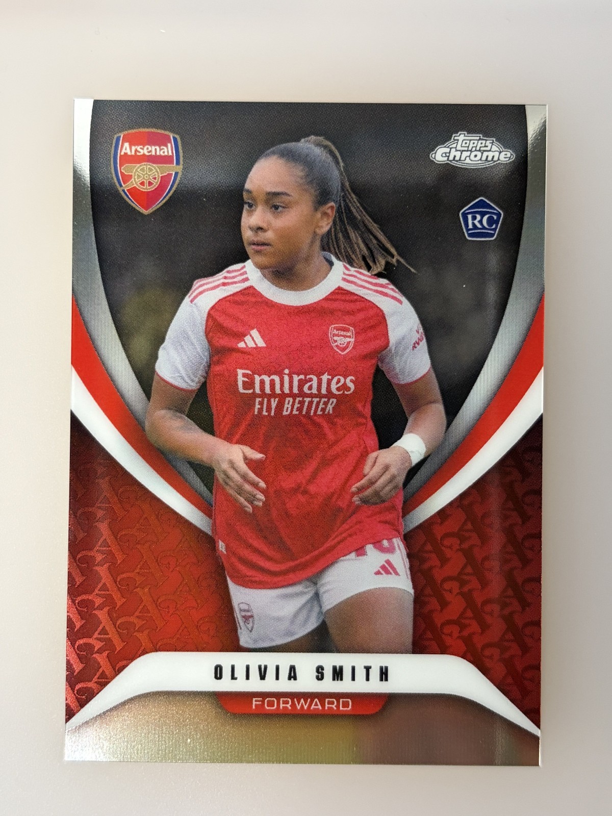 Olivia Smith 2025-26 Topps Chrome Arsenal Team Set Base RC Rookie #33