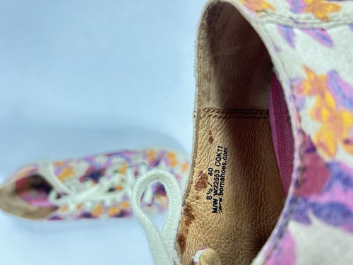 Born KAI Tan Floral Suede Leather Women’s Sneaker Shoe Size 8.5/40 - Picture 12 of 16