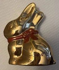 Porcelain Gold Lindt Bunny Villeroy Boch Rare 3-3/4” tall.