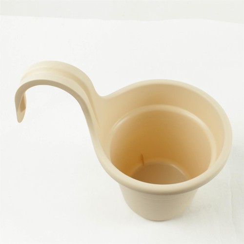 Lot of 2 Beige Hanging Planters with Looped Handle Indoor/Outdoor - Afbeelding 3 van 5