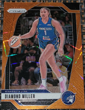 DIAMOND MILLER 2024 PANINI PRIZM WNBA ORANGE VELOCITY REFRACTOR