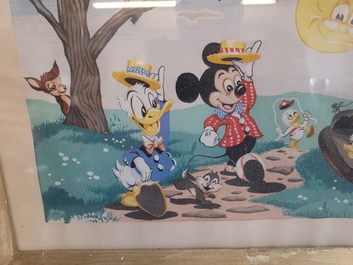 1957 Walt Disney Bunnell Serigraph Econolite Mickey Mouse Cinderella Donald Duck - Picture 2 of 10