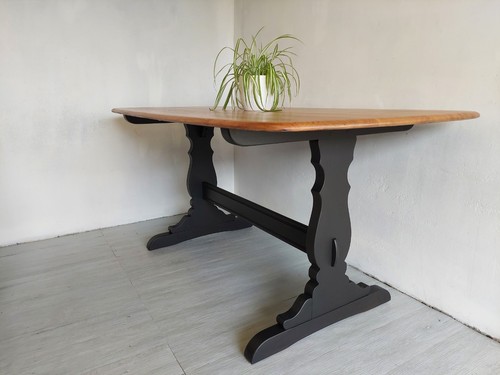 Ercol Elm Dining Table Refectory Mid Century - Picture 2 of 9
