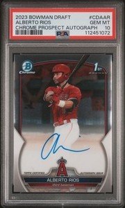 2023 Bowman Draft- Chrome Autograph - 1st Bowman -Alberto Rios🔥PSA 10🔥POP 28🔥