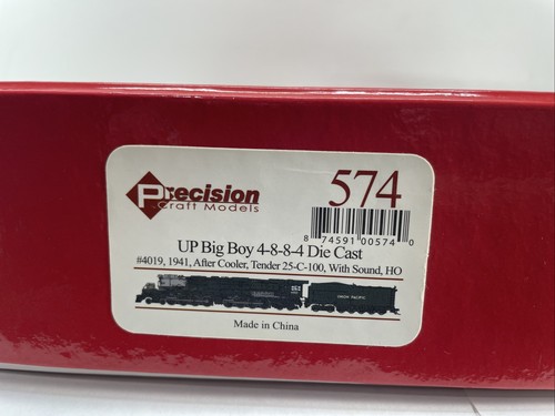 Precision Craft Models HO Scale 574 Union Pacific Big Boy 4-8-8-4 Loco #4019 - Picture 13 of 13