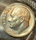 1957  Roosevelt Dime Still In Cello.  Free Shipping