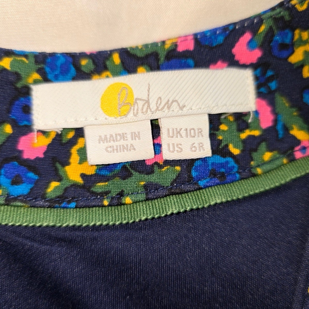 Boden Blue Ditsy Floral VNeck Jersey Tea Fit & Flare Dress - 6 R cottagecore EUC View 6