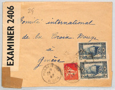 ALGERIA WW2 Cover SWISS RED CROSS Mail *BRITISH CENSOR* 1943 Switzerland RC207
