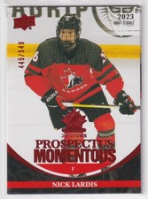 2023-24 Upper Deck Team Canada Prospectus Momentous Nick Lardis Canada #PM23