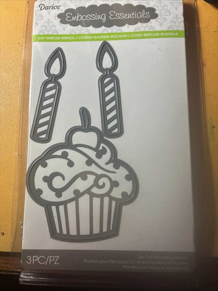 Darice штамповка и тиснение кекс 3 1/2 x 3 и свечи 3 x 1/2 NIP S6 - Изображение 2 из 2