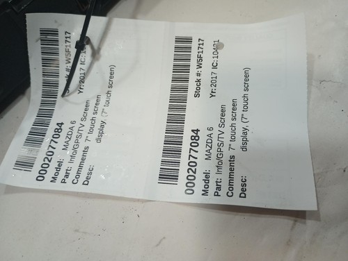 Used Infotainment Display fits: 2017 Mazda Mazda 6 display screen display screen