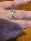 Womens emerald ring 14k gold 7.5 — photo 1