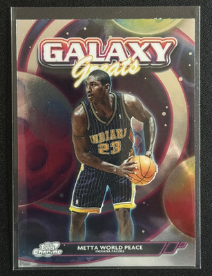 2026 Topps Chrome Metta World Peace Galaxy Greats GG-31 Pacers