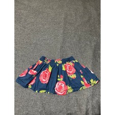 Abercrombie  Fitch Girls XS Skirt Blue Floral Smocked Waist Pockets