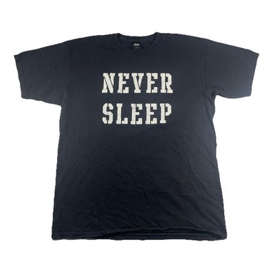 Obey T-Shirt Men's Large Black Short Sleeve Never Sleep Theme Classic Fit Crew