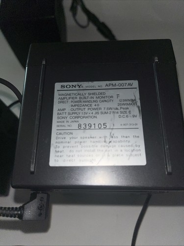 SONY APM-007AV Speaker System Amplifier Built-in Monitor - Picture 14 of 24