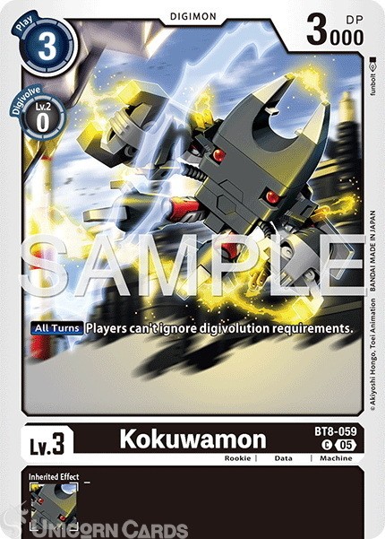 BT8-059 Kokuwamon : Common Foil : AD01: Advanced Booster Digimon Generation