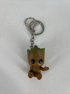 Baby Groot Sitting Marvel Guardians of the Galaxy Keychain Sad Face PVC Waving