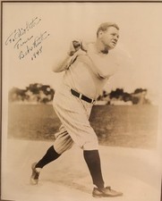 Babe Ruth Autographed 8x10 Photo. PSA Certified.  Personalized And Dates 1948