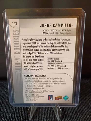 2021 SP Authentic - Authentic Rookie Signatures Tier 1 Jorge Campillo #103 /799  - Bild 2 von 2