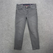 Tommy Hilfiger Jeans Womens 12 Gray Skinny Stretch Denim High Rise Classic Pants
