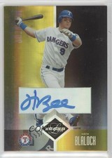 2004 Leaf Limited Monikers Gold Signatures 6/10 Hank Blalock #40 Auto 0j53