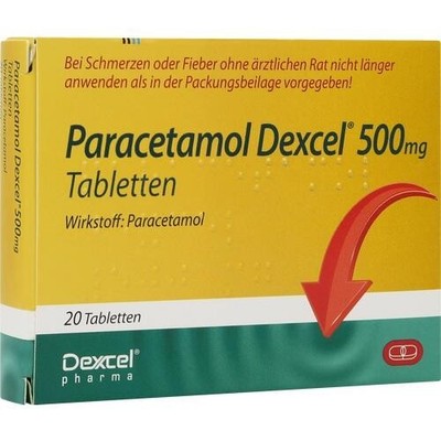 PARACETAMOL Dexcel 500 mg Tabletten 20 St. PZN 18311203